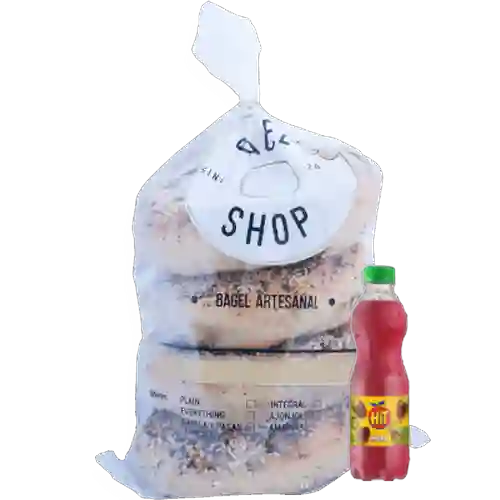 Combo Bolsa de 4 Bagels Everything + Hit Mora