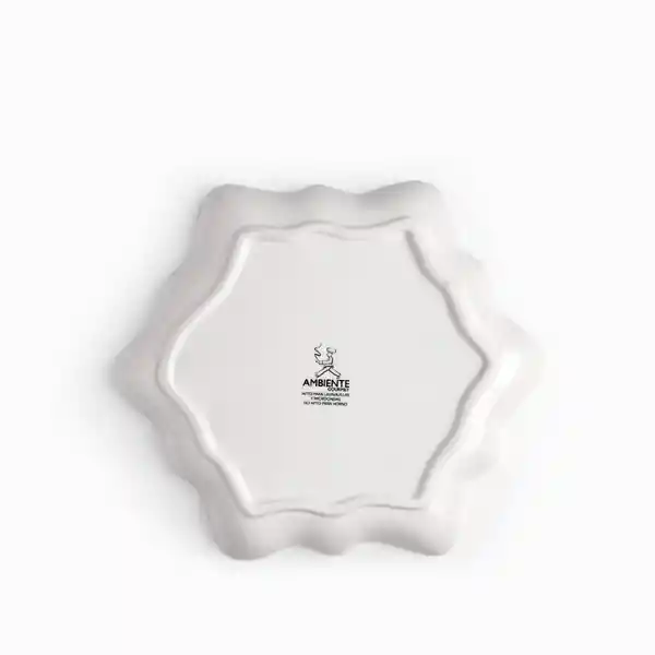 Plato Snowflake Blanco 24 cm Ambiente Gourmet