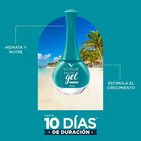 Vogue Esmalte Efecto Gel Cancún Azul 14 mL
