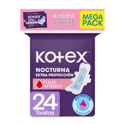 Toallas Femeninas Kotex Nocturna 24 Unidades