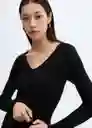 Jersey Goleta Negro Talla S Mujer Mango