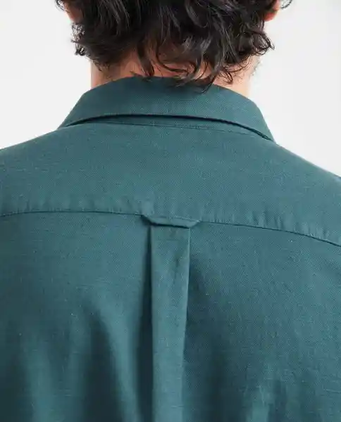Camisa With Details Manga Larga Verde Nafta Ultra L Chevignon