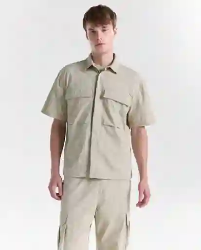 Camisa Hombre Caqui Talla S 819G006_CAQ150513 Americanino