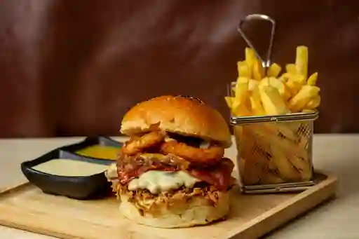 Onion Burger + Papas