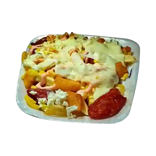 Salchipapa súper ranchera para 2