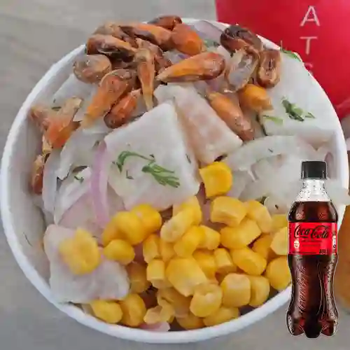 Combo Ceviche Peruano + Coca Cola Sin Azúcar 400 ml