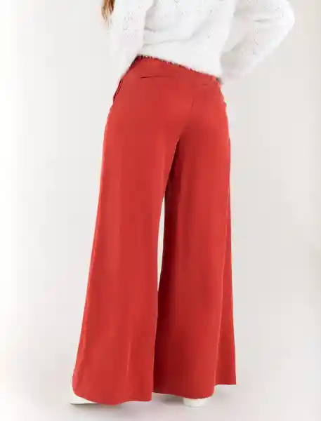 pantalon con bota ancha rojo granate oscuro talla 4 mujer Naf-Naf