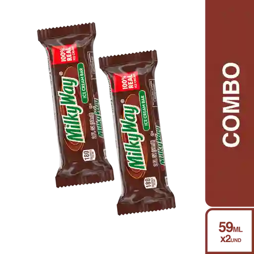 2 x Milky Way Helado Barra Leche Chocolate