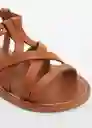 Sandalias Aurab Cuero Talla 23 Niñas Mango