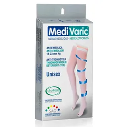 Medivaric Medias Antiembolicas Muslo Color Blanco Unisex 