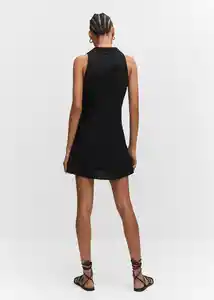 Vestido Paula Negro Talla 24 Mujer Mango