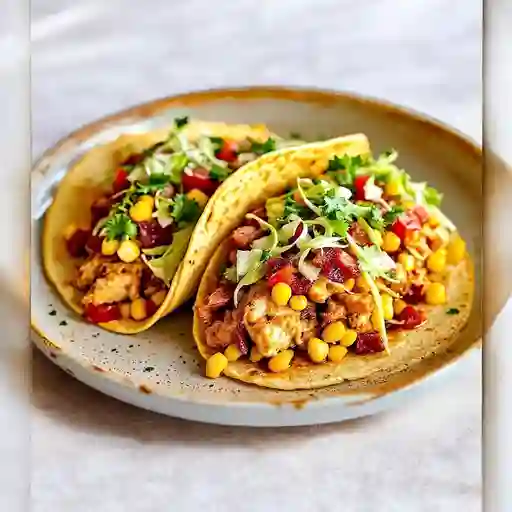 Tacos X2 Pollo Y Tocineta