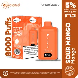 Glucloud Vape Sour Mango Indi / 8000 Puffs