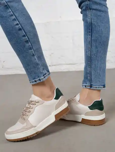 Zapatos Mujer Crudo Creme Claro Talla 7 Naf Naf