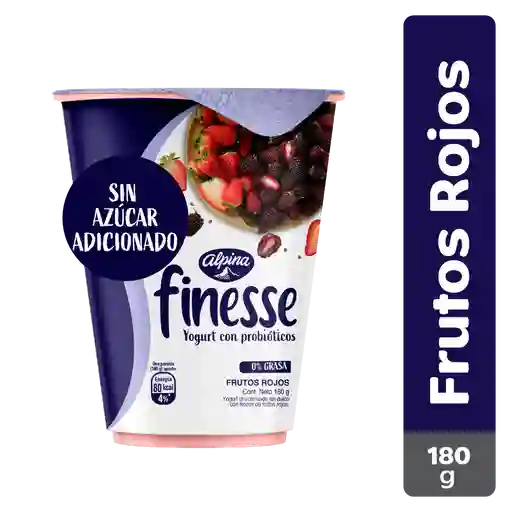 Finesse Yogurt con Probióticos Sabor Frutos Rojos