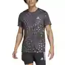 Adidas Camiseta Run it Bl Tee Para Hombre Negro Talla S