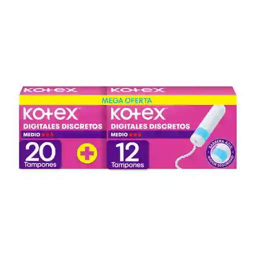 Tampones Kotex Digital Medio 32 Und
