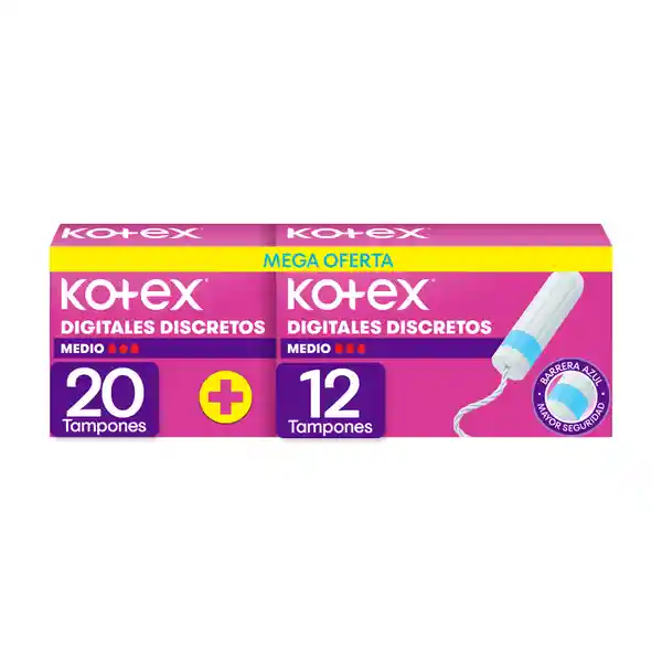 Tampones Kotex Digital Medio 32 Und