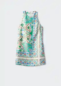 Vestido Tiky Off White Talla S Mujer Mango