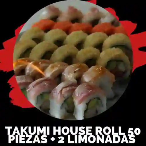 Takumi House Roll 50 Piezas + 2 Limonada