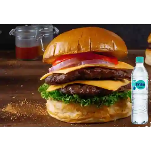 RappiHamburg Doble Carne +Papas +Brisa S/gas 600ML