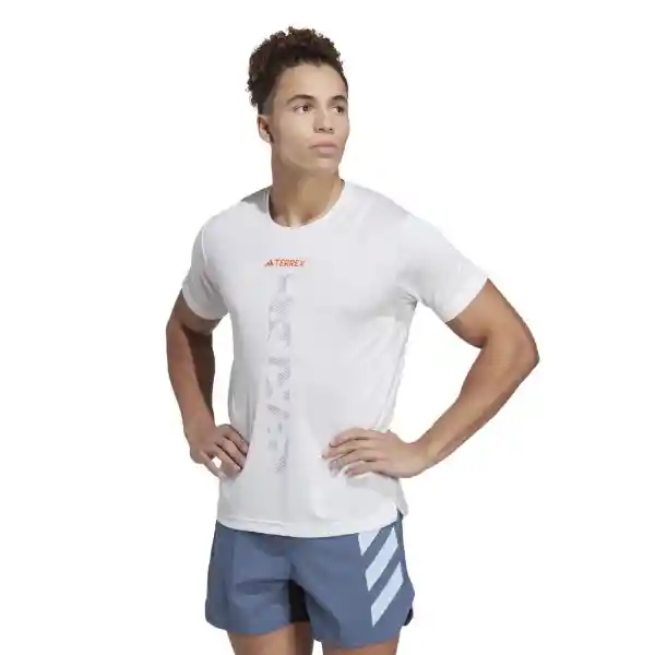 Adidas Camiseta Agr Shirt Para Hombre Blanco Talla M