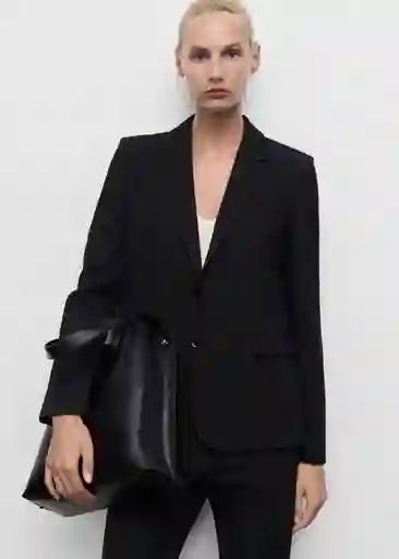 Blazer Americana Bergen Navy Talla M Mujer Mango