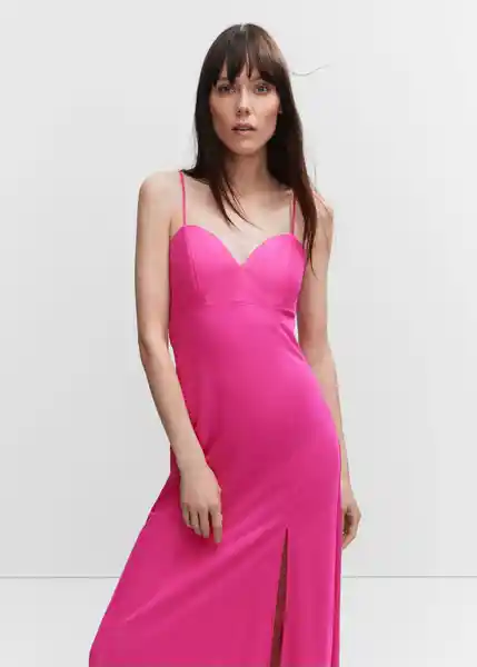 Vestido Maira Fucsia Talla S Mujer Mango