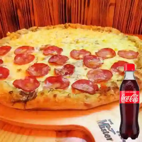 Pizza Tocineta Personal 4 Porciones +CocaCola Org 440ml