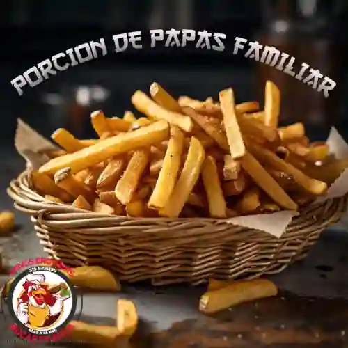 Porcion de papas francesas familiar