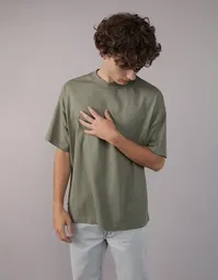 Camiseta Hombre Verde Talla MEDIUM 3664347 American Eagle