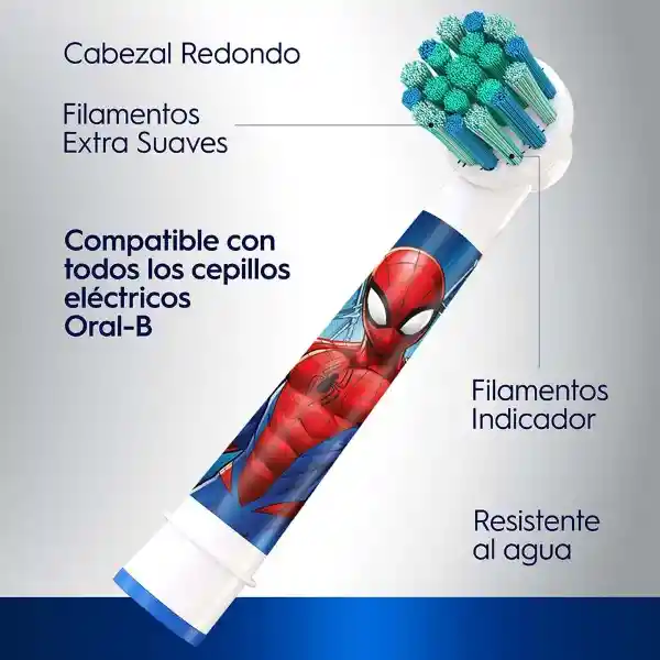 Ora-B Marvel Spider-Man Cabezales De Repuesto Para Cepillo Dental Eléctrico