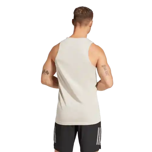 Adidas Camiseta Manga Sisa Entrenamiento Hombre Beige Talla S