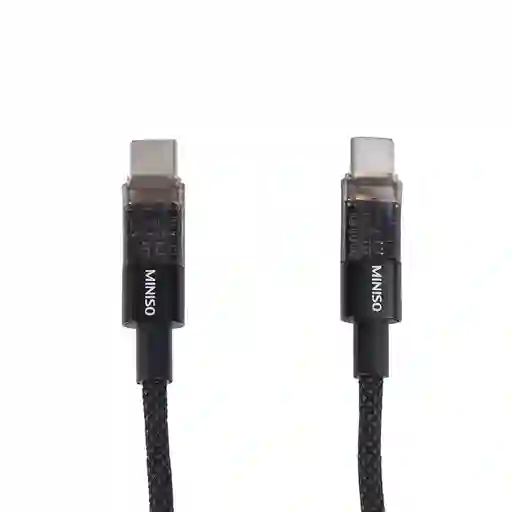 Cable de Carga Tipo C a Tipo C Serie Negro Miniso