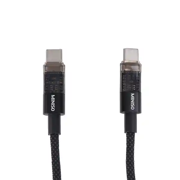 Cable de Carga Tipo C a Tipo C Serie Negro Miniso