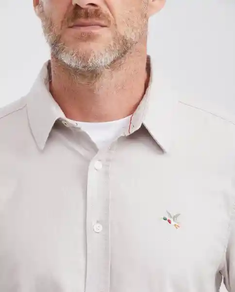 Camisa Oxford Manga Corta Crudo Lácteo Medio Talla M Chevignon