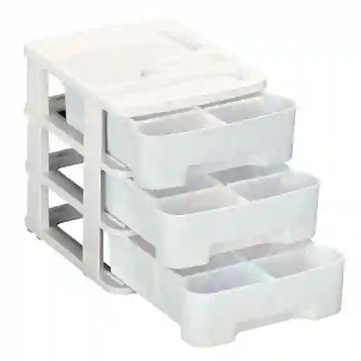 Rimax Gavetero Pequeño 4 Divisiones Removibles Blanco