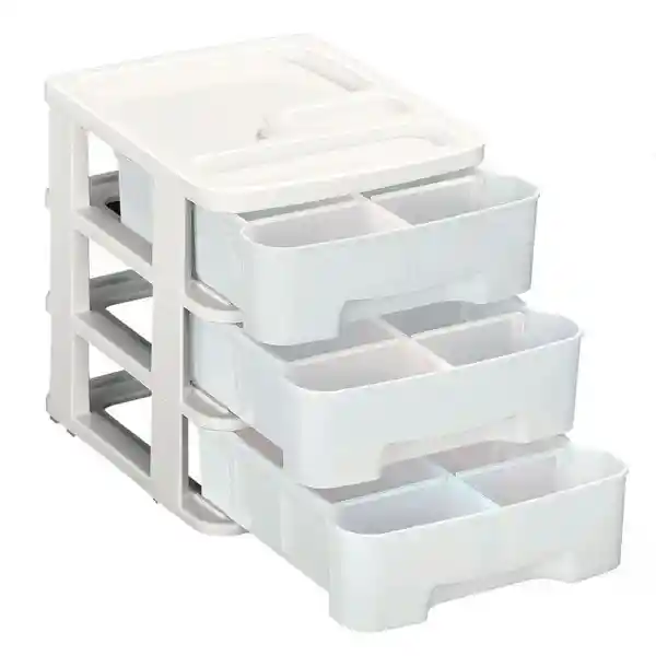Rimax Gavetero Pequeño 4 Divisiones Removibles Blanco