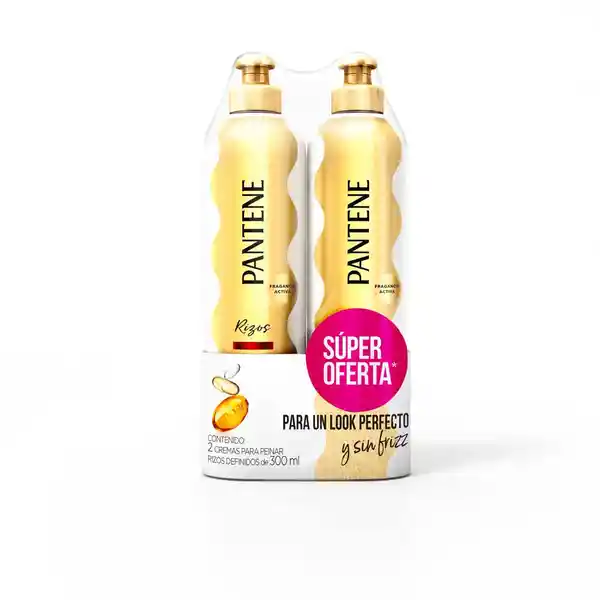 Crema para Peinar Pantene Pro-V Rizos Definidos 600 ml 2 Pack