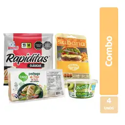 Combo Tortillas de Maiz + Queso + Filete de Pollo + Guacamole