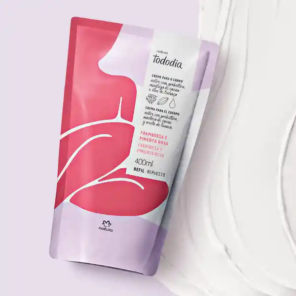 Repuesto Crema Nutritiva Frambuesa y Pimienta Rosa Tododia