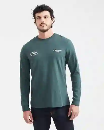 Camiseta Long Sleeve Verde Nafta Ultra Oscuro T. L Chevignon