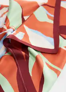 Pañuelo Bambú Terracota Talla 99 Mujer Mango