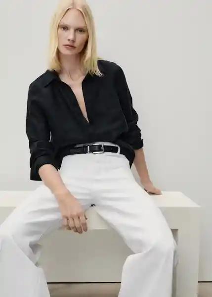 Jean Emma Blanco Talla 34 Mujer Mango