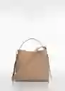 Bolso M Luciam Taupe Talla 99 Mujer Mango