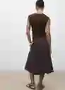 Camiseta Gala Marrón Talla S Mujer Mango