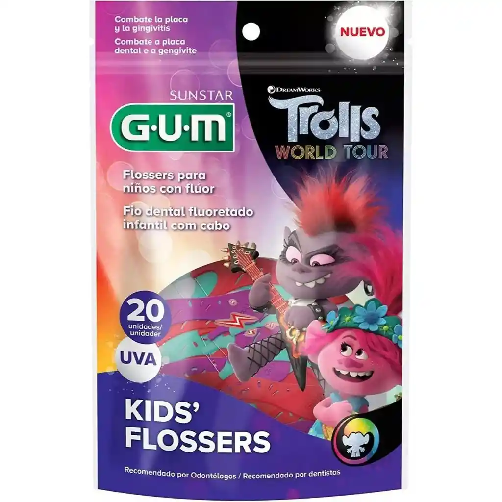 Gum Hilo Dental Kids Flosser Trolls