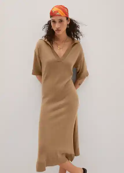 Vestido Alto Tabaco Talla 24 Mujer Mango