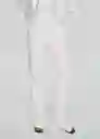 Pantalón Monaco Blanco Talla 34 Mujer Mango