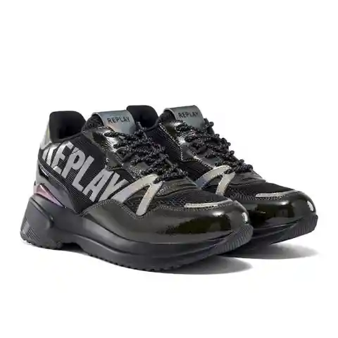 Replay Tenis Sneaker Para Mujer Negro Talla 40